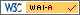 W3C-WAI level A conformance icon